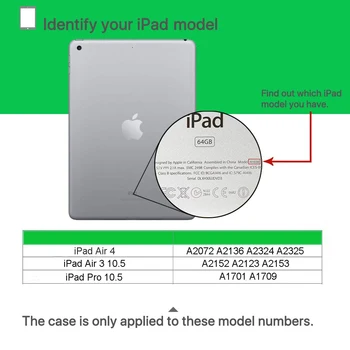 Etui til iPad Luft 4 10.9 Funda 2020 4 Generation Smart Cover med Blyant Indehaveren Cases Til Ipad Luft 3 10.5 Pro Auto Wake Shell 5