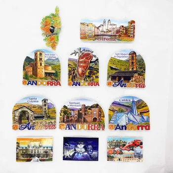 Europæiske Turist Køleskab Magnet Souvenir-Andorra Og Monaco Spanien Frankrig Korsika Køleskab Magneter, Boligindretning Tilbehør 0