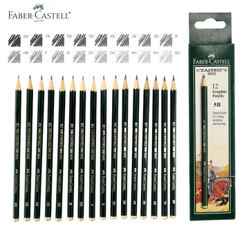 Faber-Castell 9000 Standard Blyant Tegning Dyr sat 16/12pc Grafit Skitse Blyanter Træ-Sort Farveblyant sekskantet Bleistiftes 3