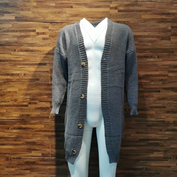 Fall Winter Mænd Sweater Cardigan Fashion Almindelig Casual Lang Strikket Oversize Løs Plus Size Mandlige Outwear Knappen Tykkere Pels 1271