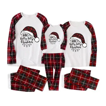 Familien Jul Ternet Pyjamas Sæt, Familie, Tøj Voksen Børn Pyjamas Baby Sparkedragt Santa Nattøj XMAS Familie Matchende Tøj 2