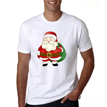 Familien Jul Udstyr Tshirt Santa Claus Print Mor Og Datter, Far Og Søn Korte Ærmer Matchende Udstyr Familie 4