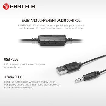 FANTECH GS202 RGB LED Højttaler 3,5 MM STIK Og USB-STIKKET og Spil Højttaler Til FPS CS Spil Afspiller Transportabel højttaler Til PC Latpop 1
