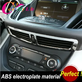 Farve Mit Liv ABS Chrome Bil luftskrue Beskyttelse Cover Aircondition Outlet Trim Mærkat for Ford C-Max c max 2011 - 1