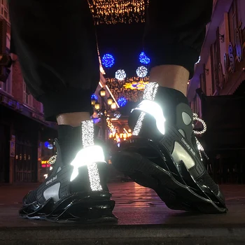 Fashionable Mænd Fluorescerende Sneakers High-Top Blade Sko er Lette og Komfortable og Afslappede Sko Sapato Masculino Krasovki 3