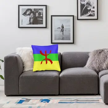 Flag Amazigh Firkantet Pude Tilfælde Af Dekorative Puder Drapeau Amazigh Berber Vintage Pudebetræk 3