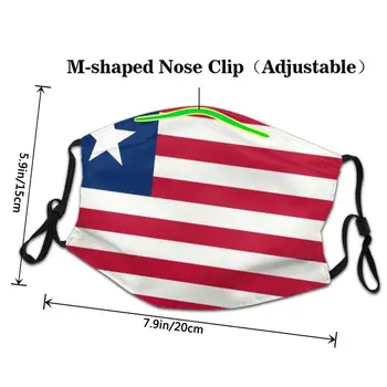Flag Liberia Maske Anti Støv Vaskbar Ansigtsmaske Beskyttelse Cover Unisex Respirator Munden-Dæmpe 1