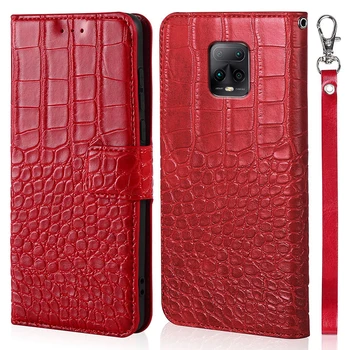 Flip Case Til Xiaomi Redmi Note 9 Tilfælde Krokodille tekstur læder bagcover Til Redmi Note 9 pro RedmiNote9 6.53 Telefonen Tilfælde 1