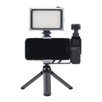 Foldbar telefonholder Adapter Clip Selfie Montere Metal Stativ Med Strop til DJI Osmo Lomme 2 Håndholdte Kamera Gimbal Tilbehør 0