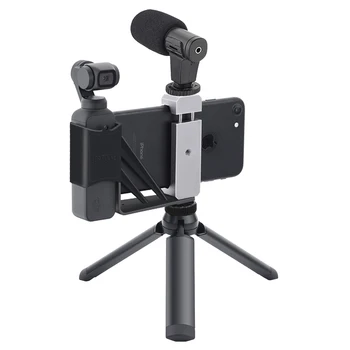 Foldbar telefonholder Adapter Clip Selfie Montere Metal Stativ Med Strop til DJI Osmo Lomme 2 Håndholdte Kamera Gimbal Tilbehør 5