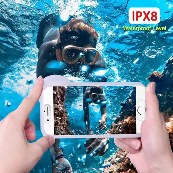 For Apple iPhone 6 7 8 / 6 7 8 Plus / X XS XS-XR MAX 360 Fuld Beskyttelse Vandtæt Cover 60M/195ft for Dykning 5