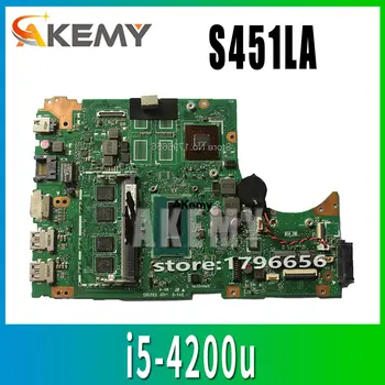 For ASUS S451 S451L V451 V451L S451LN S451LB S451LA Laptop bundkort s451ln bundkort REV2.1 i5-4200u 4GB RAM Testet 2