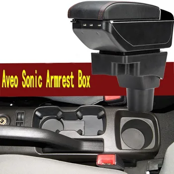 For Chevrolet Aveo Sonic Lova T250 T300 armlæn max centrale Lagre indhold Storage box cup indehaveren car-styling tilbehør 3