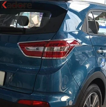 For Hyundai Cantus Creta ix25-2017 2018 2019 Chrome Bageste baglygte Baglygte Lampe Dække Trim Kofanger Støbning Pynt 3
