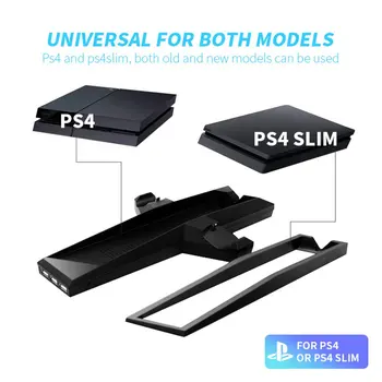 For PS4/PS4 Slank/PS4 Pro Lodret stilling med Ventilator Dobbelt Controller-Oplader, Oplader Til SONY Playstation 4 Køligere 2762