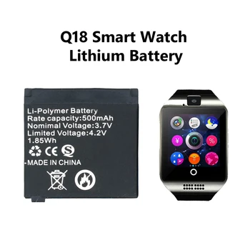 For Q18 Smart Ur 2 Stykker 3,7 V Genopladeligt Li-ion-Polymer-Batterier 500mA Lithium Li-po Batteri Smartwatch Erstatte 3
