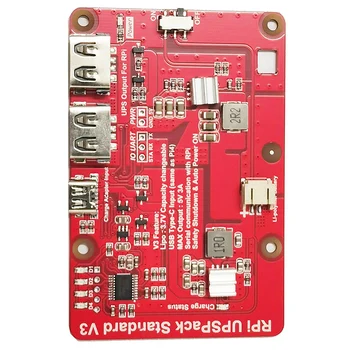 For Raspberry Pi 4B / 3B / 2B Lithium Batteri Power Expansion Board UPS Lithium Batteri yrelsen V3 Version 26221