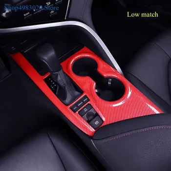 For Toyota Camry XV70 2017 2018 Center Konsol Gear Shift Max Panel Dækker Trim Interiør Styling Tilbehør ABS krom rød 1
