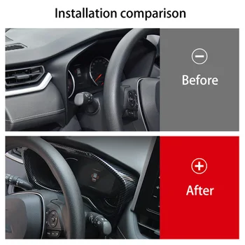 For Toyota RAV4 XA50 2019 2020 Bilen og RHD LHD dashboard dekorativ ramme dashboard dækker klistermærker interiør trim 5