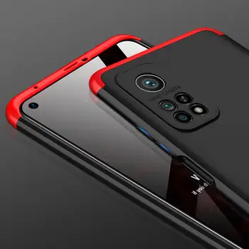 For Xiaomi Mi 10T Pro Tilfælde 360 Graders Full Body Hard Cover Case Til Xiaomi 10T Pro Hybrid Stødsikkert Tilfælde + Hærdet Glas Mi10T 1