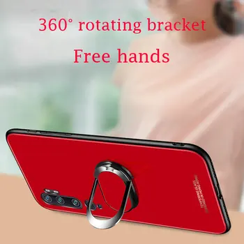 For Xiaomi Mi Note 10 Pro Sag Hærdet Glas Ring Magnet Holder Sag for Redmi Bemærk, 8T 8A 9 Soft Frame Stå Tilbage Dække cc9 Pro