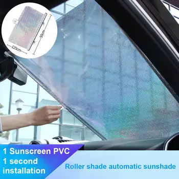 Forruden solsejl Automatisk Optrækkelige Termiske Gardiner Auto Forrude Køretøj, der Blokerer Skjold Reflektor For SUV Lastbiler 4