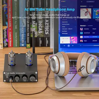 Fosi Audio Bluetooth-Rør Forstærker Stereo Lyd 50W TPA3116D2 Power Amp Bærbare hovedtelefonforstærker For Hjem Passive Højttalere 5