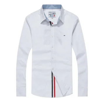 Franske mærke design park shirts til mænd broderi lange ærmer casual skjorte mænd eden mærke bomuld camisa masculina homme 3xl 0