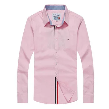 Franske mærke design park shirts til mænd broderi lange ærmer casual skjorte mænd eden mærke bomuld camisa masculina homme 3xl 3