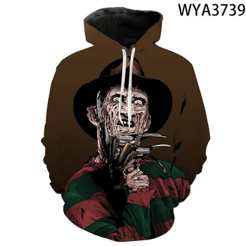 Freddy Krueger Jason Og Michael Myers Halloween 3D-Mænd, Kvinder, Børn Hættetrøjer Horror Sweatshirts Toppe Cool Pullover Tøj 2