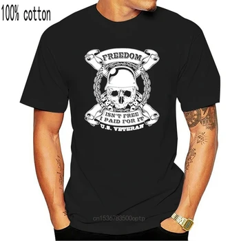 Frihed er Ikke Gratis Veteran kortærmet T-Shirt Amerikanske Hær Dyrlægen Soldat Bomuld Tee Nye Mand, Nye Korte Ærmer Bomuld Print Mænd T-Shirt 1