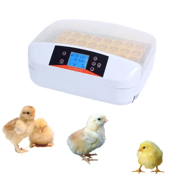 Fuld-automatisk LED-Skærm 32 Æg Inkubator Temperatur Og Luftfugtighed Dual Display Kylling Hatcher Maskine Svinge Æg Drejning 0