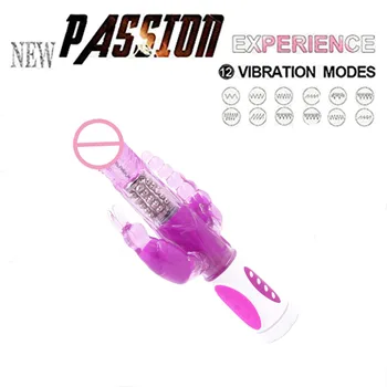 G-Spot Rabbit Vibrator til Kvinder Klitoris Stimulator Massage Erotisk Dobbelt Anal Vibrator Dildo Sex Legetøj for Voksne Kvinde 5