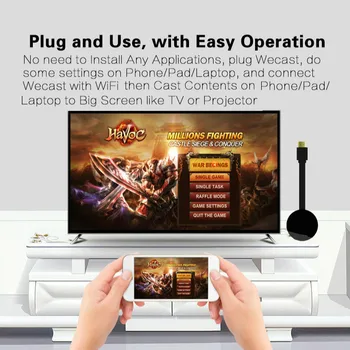 G4 TV Stick Smart TV Dongle til Android Miracast WiFi HDMI-kompatibel Adapter den Trådløse TV-Skærm Dongle mediestreamer Stick 3
