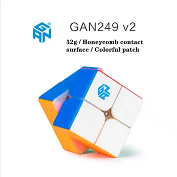 GAN249 V2/V2 M cubo 2x2x2 Magnetiske magic puzzle Game cube GAN 249 V2/V2 M 2x2 magnet Magic Cube for voksne, børn Legetøj Speed Cube 1