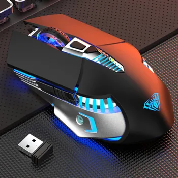 Genopladelige Trådløse Bluetooth Gaming Mouse Side med Knapper 3 Modes (BT5.0, BT3.0 og 2,4 G) Ergonomisk Mus til Bærbare PC 0