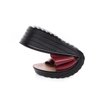 GKTINOO Mode dias ægte læder hjemmesko kvinder sko 2020 sommer kiler uden damer tøfler stor størrelse 35-41 4