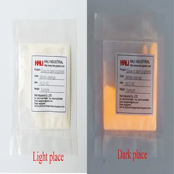 Glød i mørke pigment,fotoluminescerende pulver,lysende pulver,konto:HLD-7C,glødende farver:hvid,1lot=200g,gratis forsendelse... 26145