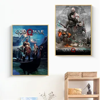 God Of War Video Game Figur Plakater Og Print På Lærred Trykt Maleri Kunst Væg Billeder Hjem Indrettet Til Stue Dekoration 2