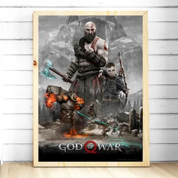 God Of War Video Game Figur Plakater Og Print På Lærred Trykt Maleri Kunst Væg Billeder Hjem Indrettet Til Stue Dekoration 3