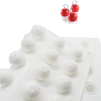 Godt Materiale Bolden Kage Form For Hvide Dessert Jul Hat Barren Chokolade Fødevaregodkendt Silikone Fondant Fransk Mousse 0