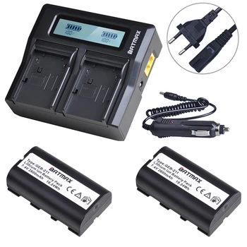 GPS Survey batteri GEB221 +Hurtig LCD-Oplader til GPS1200 TC1200 TPS1200 GPS900 GRX1200 GS20 PIPER 200 RX900 Piper 100/200 Laser 1