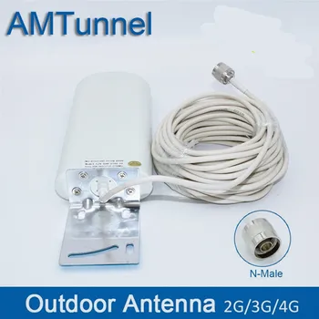 GSM-antenne booster 3G 4G LTE Antenne 20dBi 3G ekstern antenne med 10m kabel-698 2700MHz for 2G 3G 4G min signal repeater 4