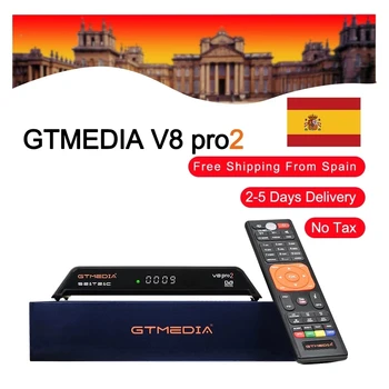 GTMedia V8 pro2 Satellit-TV Modtager DVB-T2/S2/Kabel/S2X H. 265 Indbygget WIFI med Ingen App Støtte PowerVu Biss-tasten Dekoder 0