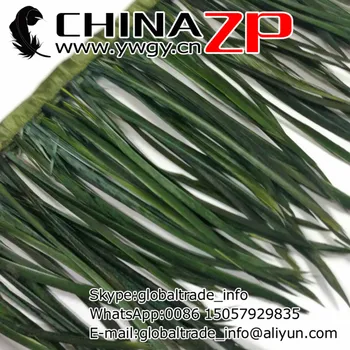 Guld Producent CHINAZP 10yards/masse Top Kvalitet Farvet Oliven Goose Biots Fjer Trim Frynser 1