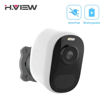 H. Udsigt Wireless Home Security Wifi Ip-Kamera, 1080P batteridrevne Genopladelige Pir Alarm Lyd-Lavt Strømforbrug-Overvågning Kamera 4
