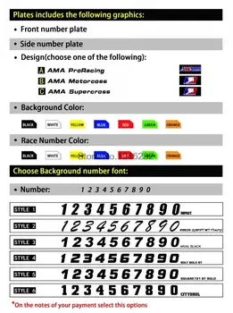 H2CNC Brugerdefinerede Nummerplade Baggrund Grafik Mærkat & Decal For Suzuki RMZ250 RM-Z250 2010 - 2016 2012 RMZ RM-Z 250