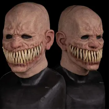Halloween Horror Maske Mumie Maske Ulækkert Rådne Ansigt Hovedbeklædning Zombie Kostume Part Hjemsøgt Hus Horror Rekvisitter Skræmme Folk 3