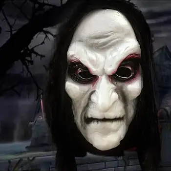 Halloween kostumer Maske, Sorte Lange hår Cosplay ghost maske Blooding Ghost Halloween Maske 1