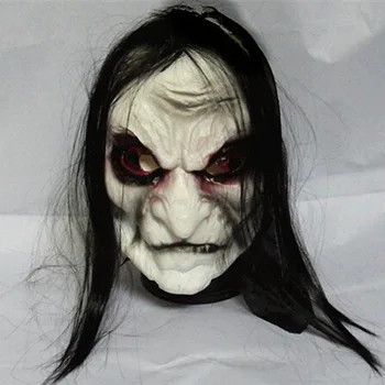 Halloween kostumer Maske, Sorte Lange hår Cosplay ghost maske Blooding Ghost Halloween Maske 2